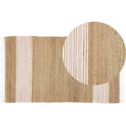 Teppich MIRZA Pastellrosa 80 x 150 cm Jute