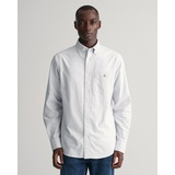GANT Langarmhemd »Regular Fit Oxford Hemd strukturiert langlebig dicker gestreift«, mit dezenter Logostickerei