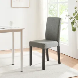 [en.casa] Esszimmerstuhl Hamburg 2er Set Textil Hellgrau