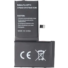 AccuCell Akku passend für Apple iPhone X 616-00351 Li-Polymer 3,81 Volt 2716mAh 10,3Wh built-in ohne Werkzeug