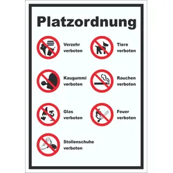 Aufkleber Platzordnung A1 (594x841mm)