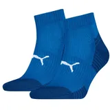 stichd b.v. PUMA Unisex Sportsocken Kurzsocken Cushioned 2er Pack - blau - 40|42|39|41