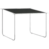 Outsunny Pergola, ca. 3 x 3 m Pavillon, Terrassenüberdachung mit UV-Schutz, Sandsack, Gartenpavillon, Terrassenpavillon mit Rollen für Balkon, Oxford, Dunkelgrau