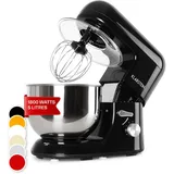 Küchenmaschine Standmixer Rührgerät Teig Knetmaschine 2000 W Edelstahl Schwarz