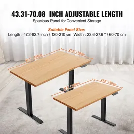 Vevor Schreibtisch Gestell 70-117 cm x 110-178 cm