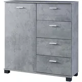 [en.casa] Sideboard Döbritz 84x80x28cm Betonoptik