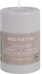 Müller Kerzen "PRO NATURE" Stearin Stumpenkerze, 100/68 mm 8991056896 , 1 Packung = 6 Stück, hellgrau