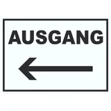 Ausgang Pfeil links Schild A3 (297x420mm)