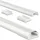Hama 00220988 Alu-Kabelkanal, halbrund, 110 x 3,3 x 1,8 cm, Weiß