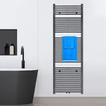 VILSTEIN Badheizkörper 1800 x 600 mm 953 W Schwarz Mittelventil