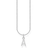 Thomas Sabo Kette mit Anhänger »Buchstabe« mit Zirkonia (synth.) THOMAS SABO silberfarben-weiß 45