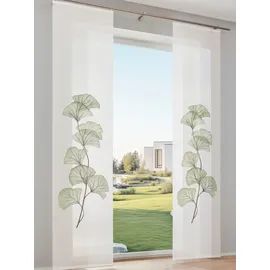Heine Schiebevorhang in salbei-weiß | Gr.: 225-x-57cm