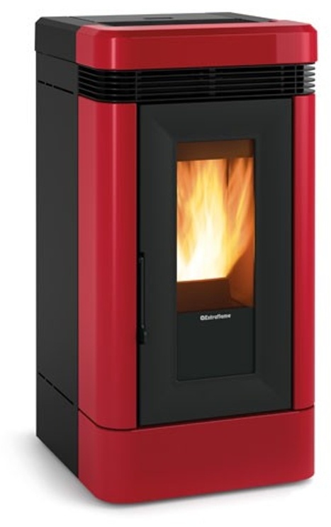 Extraflame Pelletofen Lucia | Keramik bordeaux | 12,1 kW