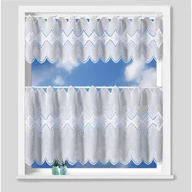 WECKBRODT Scheibengardine nach Maß WECKBRODT "Anthea", weiß, B:96cm H:30cm, Obermaterial: 100% Polyester, Gardinen nach Maß, Bistro, Gardine, Store, nach Maß