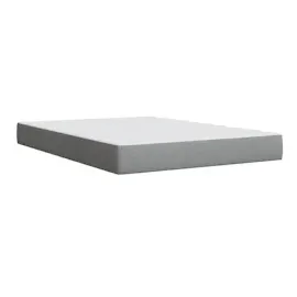 vidaXL Boxspringbett mit Matratze Hellgrau 160x200 cm Stoff