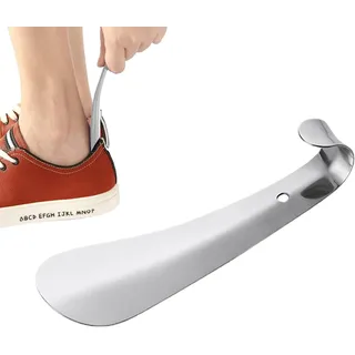 Edelstahl-Schuhlöffel – Reise-Metall-Schuhlöffel, robuster Schuhhelfer-Stick, Zubehör inklusive Zubehör für Männer, Frauen, Kinder, ältere Menschen, bequem, einfache Schuh-Tragehilfe