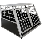 Juskys Alu Hundetransportbox XL - 96×90×71 cm verschließbar & pflegeleicht - Hundebox für Hunde