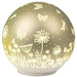 Formano LED Deko Kugel Pastell Grün 15cm Matte Glasleuchte mit Timer 6h/18h, batteriebetrieben (3× AA), stimmungsvolles Ambientelicht für Tisch, Fensterbank & Regal