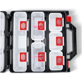 Stier Werkzeugbox mit 12 ausziehbaren Behältern schwarz