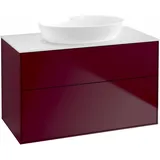 Villeroy & Boch Finion Waschtischunterschrank FA0100HB 100x60,3cm, Abdeckplatte white matt, Peony Matt