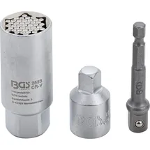 BGS Multi-Einsatz mit Adapter-Satz 10 mm (3/8") SW 9 21 mm 3-tlg.