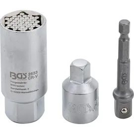 BGS Multi-Einsatz mit Adapter-Satz 10 mm (3/8") SW 9 21 mm 3-tlg.