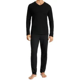SCHIESSER Uncover by Schiesser Herren Schlafanzug lang, Schwarz 48