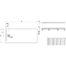 Laufen Pro 900x1800x46 H2159590000001,