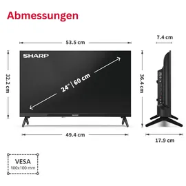 Sharp 24HA1705E 24" 40" LED HD TV