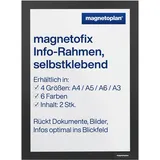 Magnetoplan Magnetrahmen selbstklebend schwarz A3 2 Stück