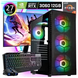 Meinpc Gaming PC Komplettsystem Trooper PC-Komplettsystem (27,00", AMD Ryzen 7 5700X, RTX 3060, 32 GB RAM, 1000 GB SSD, Gaming, Gamer, RGB)