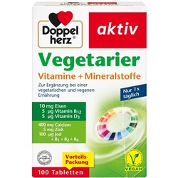 Doppelherz Vegetarier Vitamine+Mineralstoffe aktiv 100 St