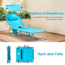 SoBuy Sonnenliege Blau