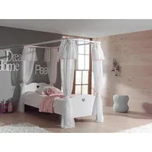 Vipack Himmelbett Amori 90 x 200 cm Textil weiß