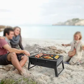Sunjas Holzkohlegrill schwarz