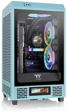 Thermaltake The Tower 200 Mini-Tower Mini-ITX Gehäuse mit Sichtfenster Turquoise