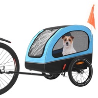 Sepnine Hundeanhänger für Fahrrad,Fahrradanhänger Hunde,Mit Reflektor und Bremse,600D Oxford Canvas Geschützt vor Regen,Maximale Belastung 40kg
