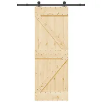 VidaXL Schiebetür mit Beschlag 70x210 cm Massivholz Kiefer