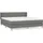 vidaXL Boxspringbett mit Matratze Dunkelgrau 180x200 cm Stoff