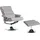 Beliani Fußhocker Kunstleder 76 x 100 x 0 cm Grau/Silber