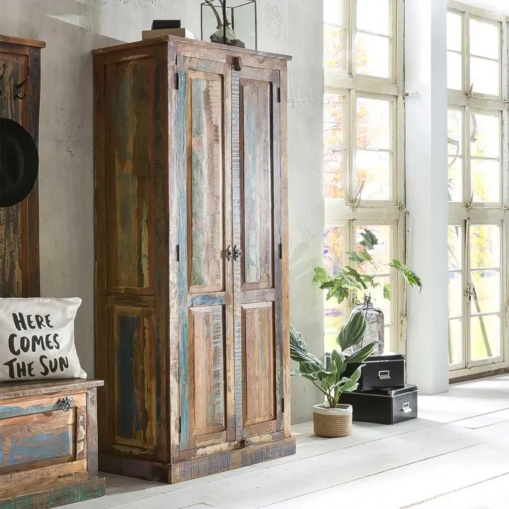 Flurschrank mit 2 Türen Shabby Chic Design