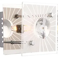 GLOBO Wandlampe Wandleuchte Kristallleuchte Glaslampe Flurleuchte, Metall Chrom satiniert