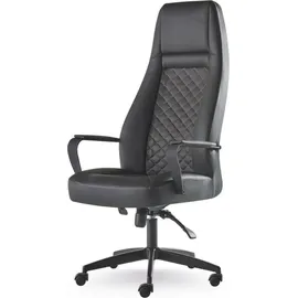 aea Arbeitszimmer-Set Bürotisch Bürostuhl Sideboard Schwarz Braun Chefsessel - Schwarz
