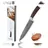 OLEIO Wakoli EDIB Damast Chefmesser 20 cm Klinge aus echtem Damaststahl mit Pakkaholzgriff