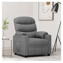 vidaXL Relaxsessel mit verstellbarer Rückenlehne Polyester 92 x 105 x 0 cm Hellgrau