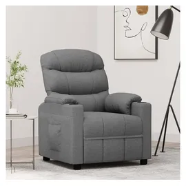 vidaXL Relaxsessel mit verstellbarer Rückenlehne Polyester 92 x 105 x 0 cm Hellgrau