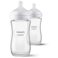 Philips Avent Babyflasche Natural Response aus Glas ab 1 Monat (Modell SCY933/02)