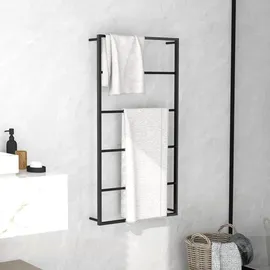 vidaXL Handtuchständer Schwarz 60x10x116 cm
