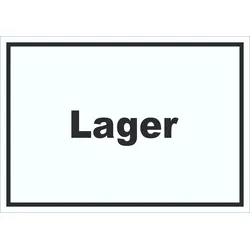 HB-Druck Lager Schild mit Text Storage Warenlager waagerecht A3 (297x420mm)