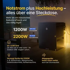 solakon ONE All-in-One Balkonkraftwerk Speicher 2,11 kWh